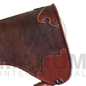 Gants de fauconnerie en cuir marron, gants de chasse au faucon, gants respirants thermiques de sécurité pour l'extérieur - Product Image 2