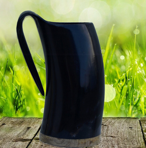 Beautiful Black Colour Hand Crafted Lightweight Large Stein Tankard Viking Drinking <b>Mugs</b> Anniversary Gift Husband Gifts Couples - Product Image 2