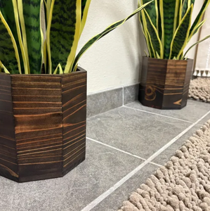 Tùy Chỉnh Handmade Mộc Mạc Vườn Nhà Máy Hộp Bằng Gỗ Bát Giác Trồng Hoa Các Loại Thảo Mộc Mọng Nước Hộp Nồi - Product Image 6