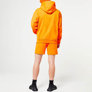 Nueva moda impresión Logo French Terry Sweat Suits Unisex 100% algodón Sudadera con capucha trajes personalizados Puff impresión pantalones cortos hombres Sudadera con capucha conjunto - Product Image 5