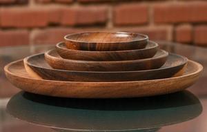 Platos de madera ecológicos para servir, producto de gran demanda, platos de madera para servir seguros para bodas, fiestas, hogares, hoteles y restaurantes - Product Image 2