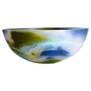 Customizable Resin <b>Salad</b> <b>Bowl</b> With Blossom <b>Wood</b> Online Best Price Made in India for Lunch or Pasta for Commercial Buyers - Product Image 3