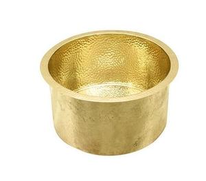 Lavabo de cobre montado en la encimera chapado en oro de forma cuadrada para el hogar Hotel Villas decoración de baño lavabo de cobre - Product Image 3