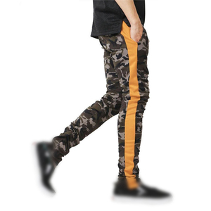 Pantalon de jogging et de survêtement en molleton de coton pour hommes, imprimé camouflage, pantalon à bandes latérales, motif droit, tailles disponibles S-6X - Product Image 5