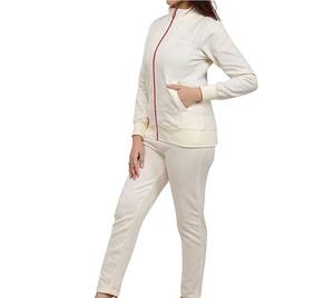 Conjunto Deportivo de Dos Piezas con Diseño de Patrón Sólido, Mangas Largas y Top Corto, Estilo Casual Ecológico para Mujer - Product Image 4