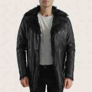แจ็กเก็ตหนังเทียมสำหรับผู้ชายเสื้อแจ็คเก็ตหนังสังเคราะห์สำหรับผู้ชายเสื้อแจ็กเก็ตหนังสังเคราะห์สำหรับใส่กลับด้านได้ - Product Image 4