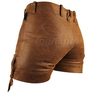 Hot Sale Cotton Made Light Weight <b>Men</b> <b>Leather</b> <b>Shorts</b> Breathable Loose Fit Best Selling <b>Leather</b> <b>Shorts</b> - Product Image 2