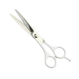 Custom White <b>Handle</b> Stainless Steel Barber Scissors Professional Hair Cutting <b>Shears</b> Lightweight Salon Tools - Product Image 2