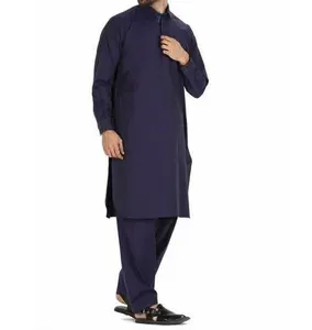 Groothandel Fabriek Gemaakt Casual Pakistani Moslim Heren Shalwar Kameez Te Koop Ademend 2024 Mode