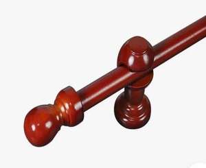 Precio de fábrica, barras de cortina de madera gruesa de teca para decoración del hogar - Product Image 3