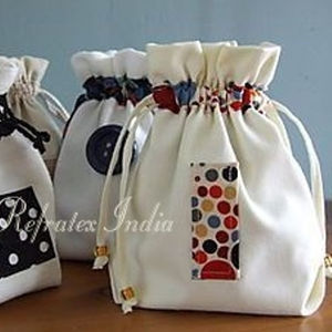 Bolsa con cordón para fiesta, de la mejor calidad y más colores, hecha de refractex, India, privada, limitada - Product Image 1