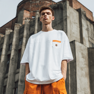 Baggy White T Shirts Men's Outdoor <b>Jogging</b> Drop Shoulder Tee Top Mens Summer Street Oversize TShirt Men - Product Image 3