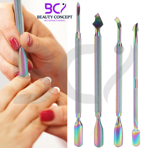 Poussoir à cuticules Prix compétitif Ensemble arc-en-ciel multicolore de haute qualité en acier inoxydable dissolvant de gel multicolore Pousse-ongles - Product Image 3