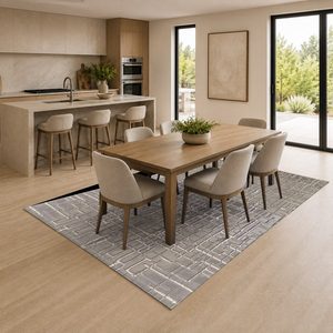 RUGS DEPOT LXDP-0861 Wholesale Multicolor Neutral Contemporary Abstract Digital Printed Machine Washable Chenille Rug Non <b>Slip</b> - Product Image 4
