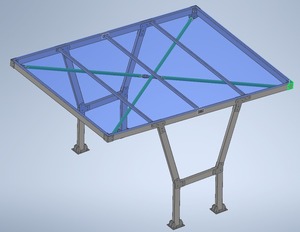 Cochera de Acero de Lujo Moderna Turca con Almacenamiento Solar de 10m2, Kit de Estructura con Recubrimiento en Polvo, Sistema de Techo para Estacionamiento de Fácil Montaje, Hecho en Turquía - Product Image 4