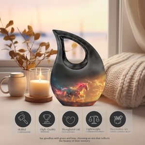 Urna de Metal de Unicornio para Cenizas Mujeres Urnas de Cremación para Cenizas Humanas Mini Urnas Adulto Hombre Pequeño para Cenizas Humanas Tamaño Personalizado - Product Image 4