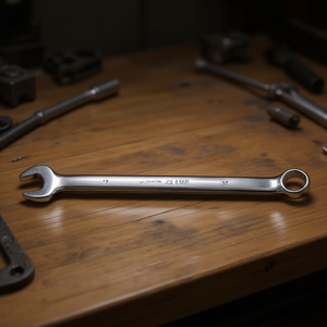 Chiavi Combinate Cromate Lucidate di Tipo Lungo con Estremità Aperta e Anello Offset - Product Image 3