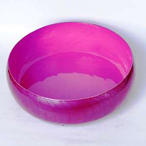 Buy Turned Wood Vessel Blue Resin Wood & Resin Bowl Online at Best Price Custom Product Size Made in India - Product Image 3