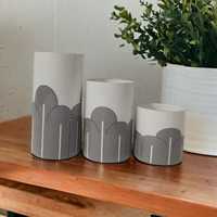 Vases à bougies en verre faits à la main, résistants à la chaleur, avec design artistique personnalisé de haute qualité, pour décoration intérieure, porte-bougie.