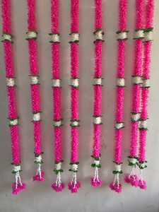 Guirnalda de jazmín de flor Rosa artificial con ramo de flores de Rajanigandha Decoración elegante para el hogar Festival evento boda Baby Shower - Product Image 4