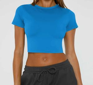 Camiseta Corta Deportiva para Mujer, Diseñada para Gimnasio, Entrenamiento, Fitness, Yoga y Deportes Activos - Product Image 4