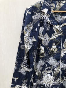 Pyjama indien floral imprimé à la main, vêtements en coton, vêtements de nuit, robe de nuit, cadeau pour elle, taille unique. - Product Image 6