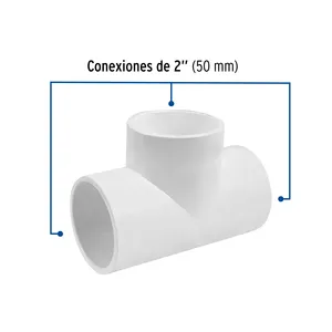 4-unità scatola di 2 'PVC singolo Tee Foset raccordi per tubi
