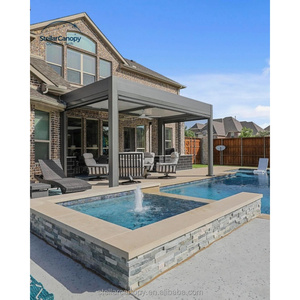 Tente de <span class=keywords><strong>pavillon</strong></span> de jardin moderne en aluminium Volets électriques étanches Gazebo de jardin sur le toit - Product Image 1