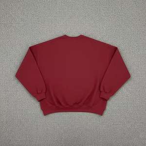 Sweat-shirts à col rond en coton 100% avec logo personnalisé, streetwear, lavés, pour hommes, vintage, délavés, marque OEM - Product Image 2