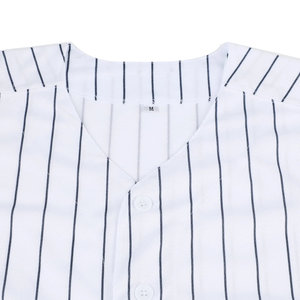 Vente en gros de chemises de baseball à col en V, sublimation, unies, vierges, pour adultes, boutons, uniforme de baseball, séchage rapide, maillot de baseball, logo brodé personnalisé - Product Image 4