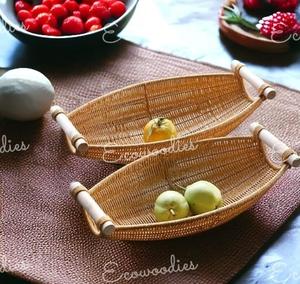Wholesale Price Natural Rattan <b>Weave</b> Wicker Fruit and Bread Storage <b>Basket</b> Kitchen Woven Wicker <b>Basket</b> - Product Image 5