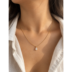 สร้อยคอแฟชั่นทรงหยดน้ำลายงู - Product Image 4