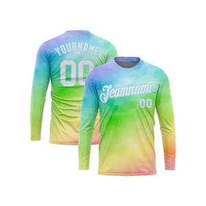 เสื้อยืดแขนยาวแนววินเทจสำหรับผู้ชายแฟชั่นใหม่ทันสมัยสำหรับฤดูใบไม้ร่วงฤดูหนาวสีทึบย้อมสีขี้ผึ้ง10สี - Product Image 6