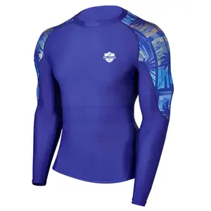 Offre Spéciale MMA Rush Guard Custom Made Simple Plain Blank Rash Guard pour la vente en ligne