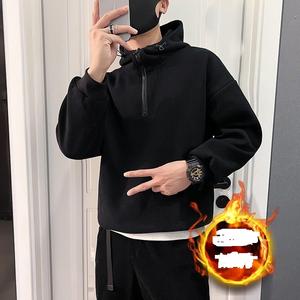 Sweat à capuche zippé imprimé bouffant blanc grande taille sweats à capuche zippés sweat à capuche zippé coupe surdimensionnée coton broderie Logo - Product Image 5