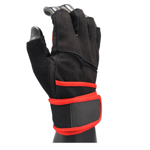 Gants de musculation en cuir antidérapants à demi-doigts, haute qualité, personnalisables (logo et couleur), pour sport et activités de plein air – Vente chaude - Product Image 3