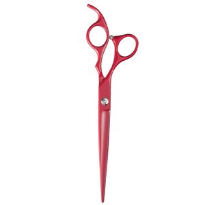 Tijeras de aseo para mascotas de la mejor calidad, tijeras para mascotas recubiertas de Color rojo, tijeras para cortar el pelo con reposapiés fijo - Product Image 5