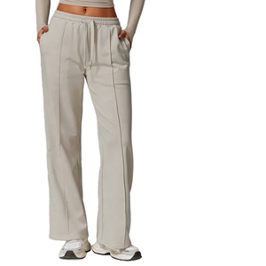 Pantalon fuselé Pantalon de détente en coton doux Fabricant OEM Pantalon de survêtement ample pour femme - Product Image 1