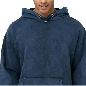Fabricant de survêtements pullover à logo personnalisé Survêtement évasé de haute qualité Survêtement personnalisé pour hommes 100% coton délavé à l'acide - Product Image 5