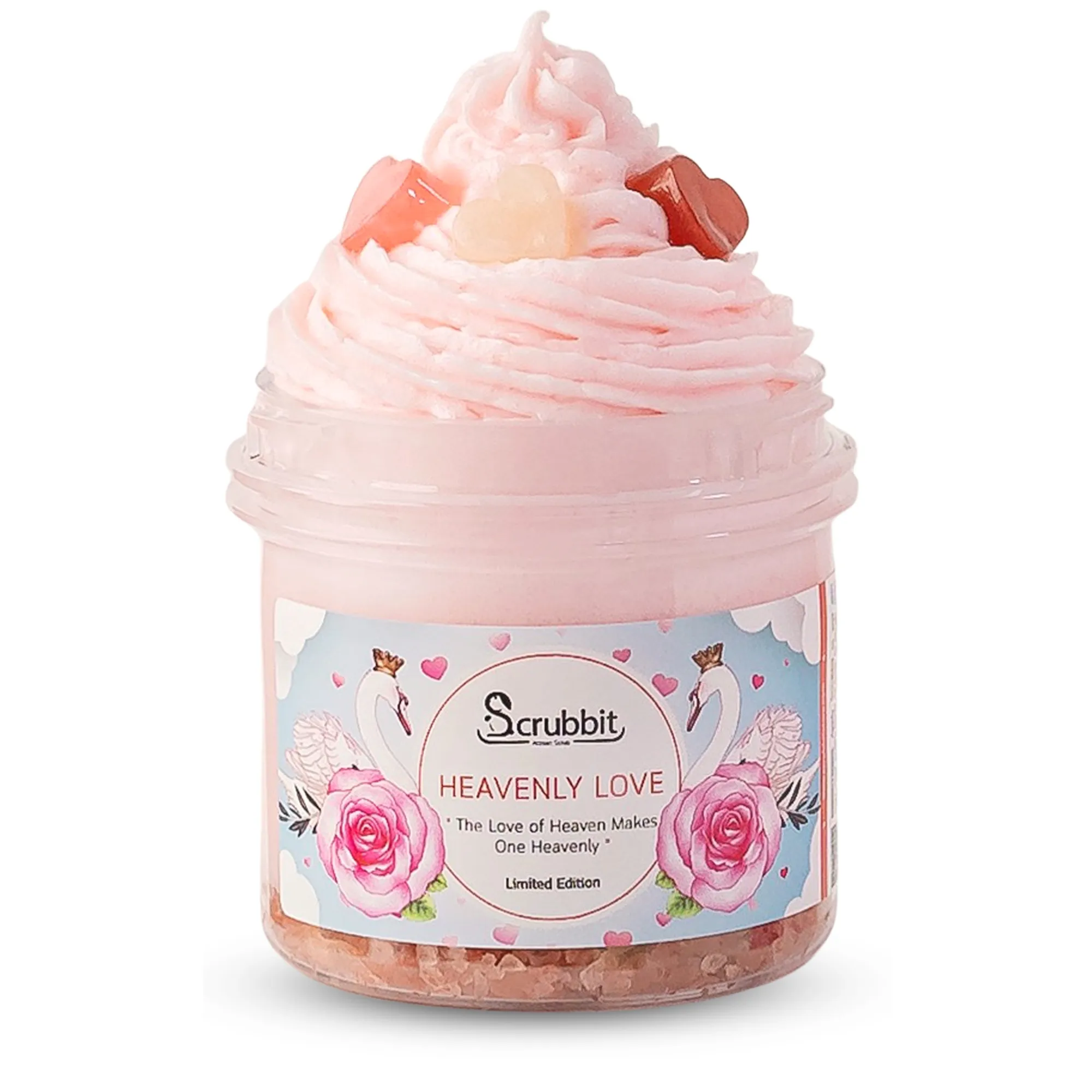 Body Scrub Heavenly Love Whipped Soap Body Scrub Soap Valentine Premium Quality From Thailand Suit For All Skin Type 6 OZ.