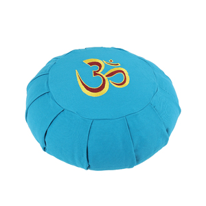 Eco-friendly Organic Cotton Yoga Meditation <b>Round</b> Zafu <b>Cushion</b> With Pleats and Buck Wheat Filling Available in Different Colors - Product Image 3