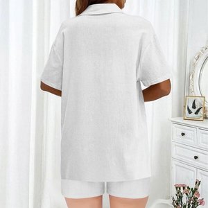 ชุดเล่นโยคะผู้หญิง2ชิ้นแบบแห้งเร็วเลกกิ้งฟิตเนสเซ็กซี่บราแขนสั้นชุดกีฬา - Product Image 5