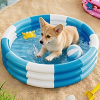 Piscine gonflable pliable en gros pour animaux de compagnie et tout-petits, baignoire ronde en PVC épaissi avec fosse à balles pour les jeux d'été en extérieur
