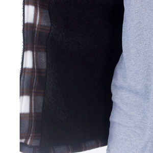 OEM Custom Logo Thin Stand Collar Casual Long Sleeve Zipper <b>Jacket</b> Custom <b>Flannel</b> <b>Men's</b> Hooded Winter <b>Jacket</b> - Product Image 4