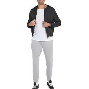 Veste universitaire élégante pour hommes Vêtements de sport légers à fermeture éclair tendance Vêtements de tous les jours polyvalents - Product Image 1
