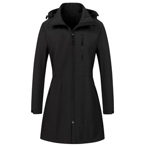 เสื้อโค้ทขนสัตว์เทียมแบบหนาของผู้หญิงเสื้อโค้ทแขนยาวมีฮู้ดคอมีซิปเสื้อพาร์เก็ทอบอุ่นๆพร้อมดีไซน์ OEM - Product Image 5