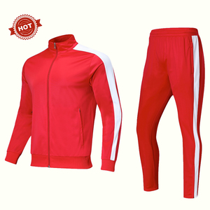 Men's Waterproof Embroidered Casual Tracksuits & Sets S-XXL Red White Fleece with Zipper Logo Pattern Outdoor Sportwear - Product Image 4