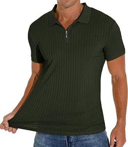 Polos acanalados de buena calidad de talla grande para adultos, camisetas Polos deportivos de golf, ropa informal personalizada con estilo, camiseta Polo de calle - Product Image 2