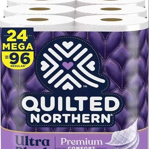 Quilted Northern Ultra Plush <b>Toilet</b> Paper, 24 Mega <b>Rolls</b> = 96 Regular <b>Rolls</b> - Product Image 2