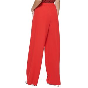 Pantaloni Larghi da Donna DKNY Rossi con Coulisse, Traspiranti, Vita Elastica, Casual, Vita Media, Taglia XL (X-Large) - Product Image 2